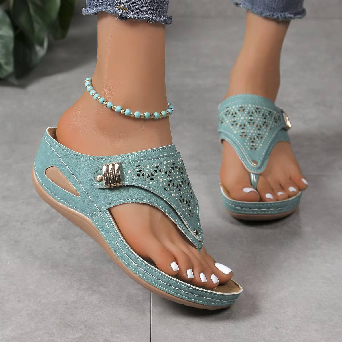 Nina Fasciitis Orthopedic Walking Sandals for Women with Arch Support and Adjustable Straps