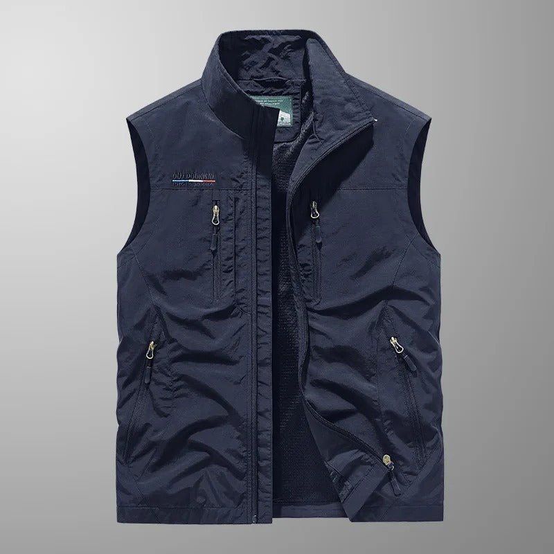 Men's Bodywarmer | Zip Vest, Outdoor, Stand Collar