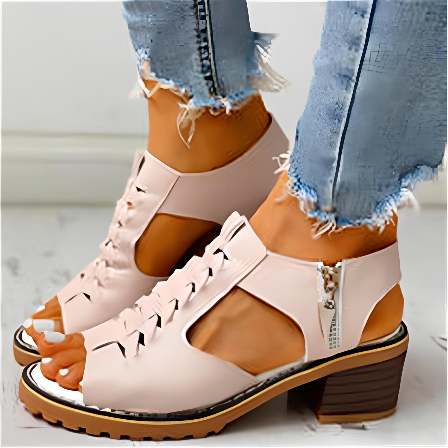 Women's Orthopedic Sandals | Block Heel, Massage Insole