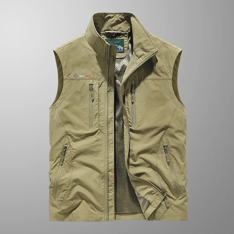 Men's Bodywarmer | Zip Vest, Outdoor, Stand Collar