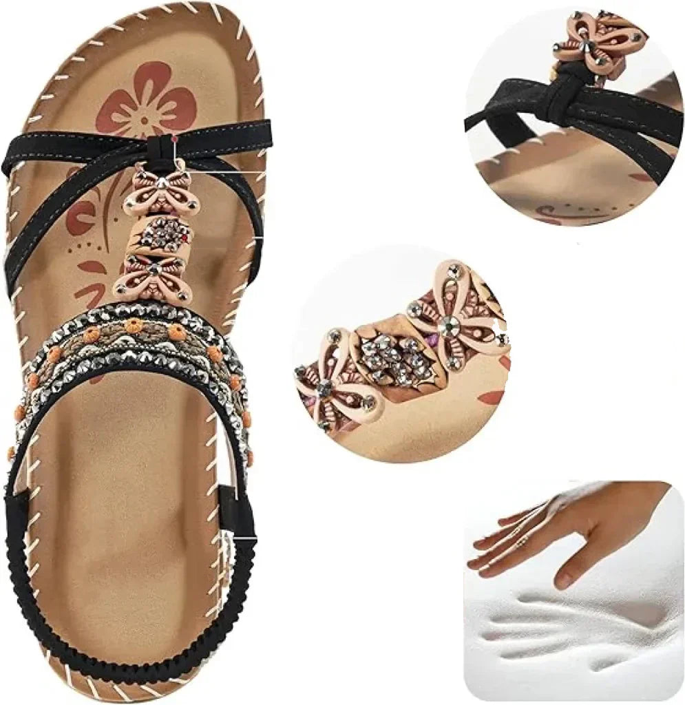 Wide Fit Arch Support Sandals | Orthopedic, Flower Design