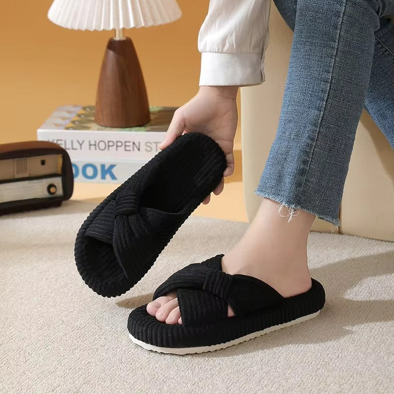 Nora Arch Support Slippers for Women for Plantar Fasciitis Relief, Ergonomic Cross Bow Bedroom slippers