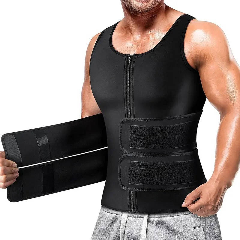 Orla Sauna Vest Waist Trainer Double Belt, Breathable Compression Tank Top for Sweat Workout Abdominal Body Shaping