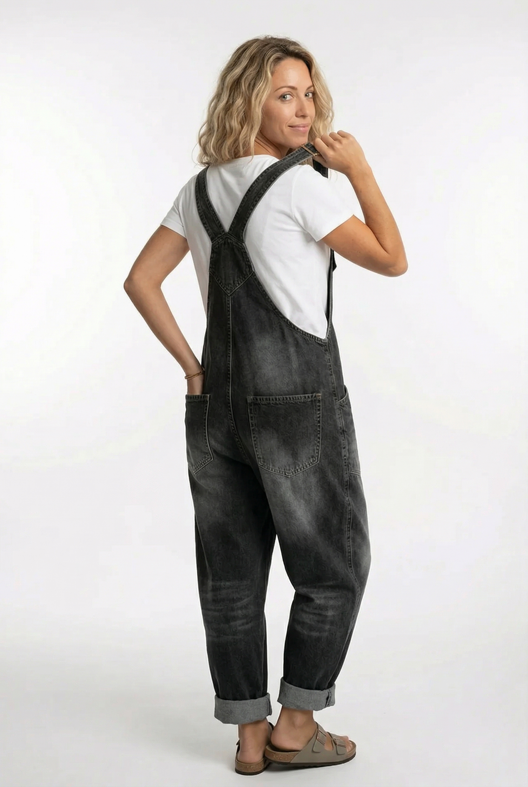 Talia - Versatile Adjustable Buckle Denim Overalls  -   - Random/recent best seller