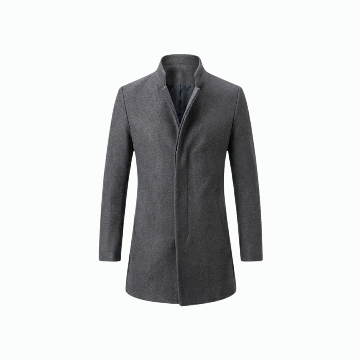 Men’s Overcoat | Grey Wool Blend, Tailored