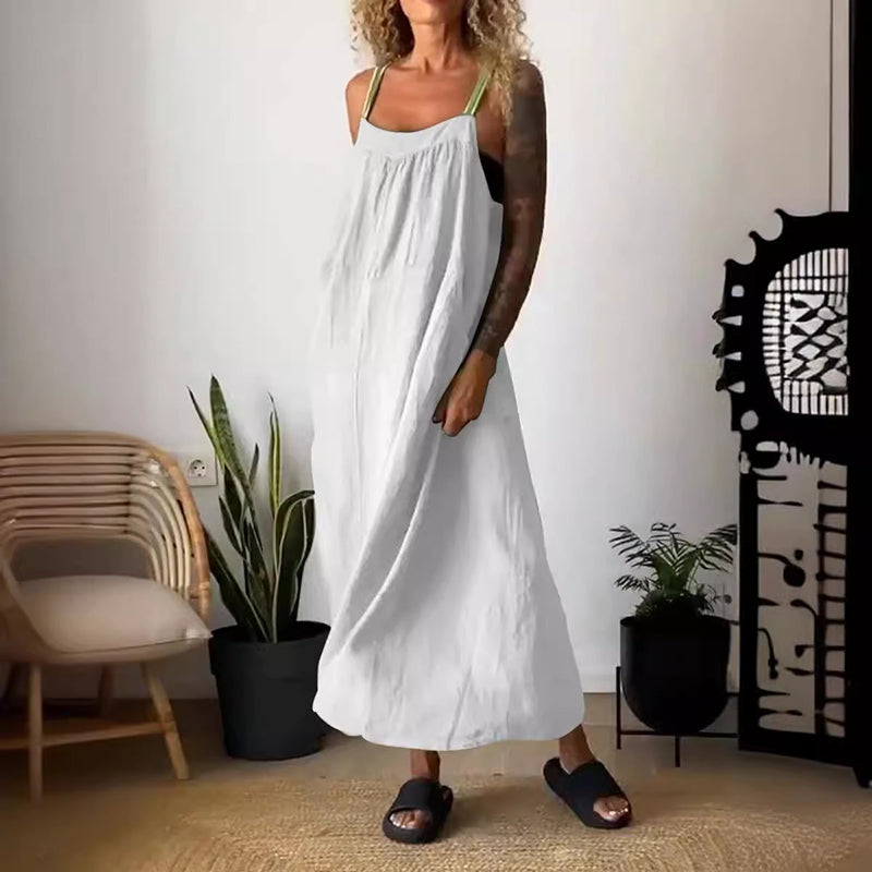 Cotton Maxi Dress | Lightweight Linen Blend, All-Day Comfort