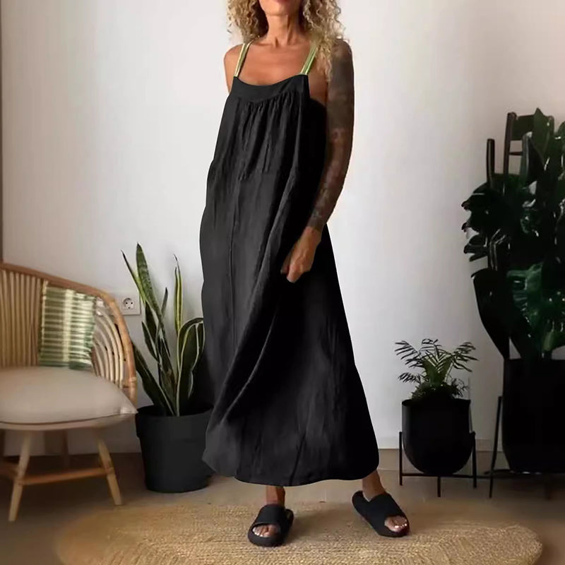 Cotton Maxi Dress | Lightweight Linen Blend, All-Day Comfort