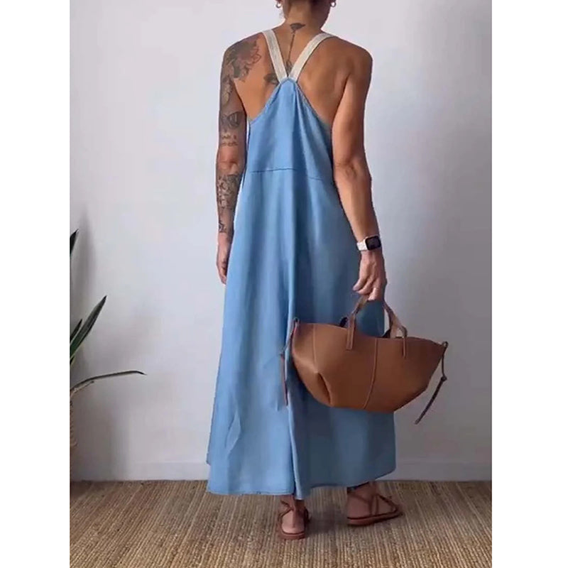 Cotton Maxi Dress | Lightweight Linen Blend, All-Day Comfort