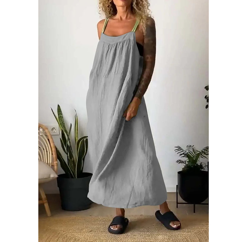 Cotton Maxi Dress | Lightweight Linen Blend, All-Day Comfort