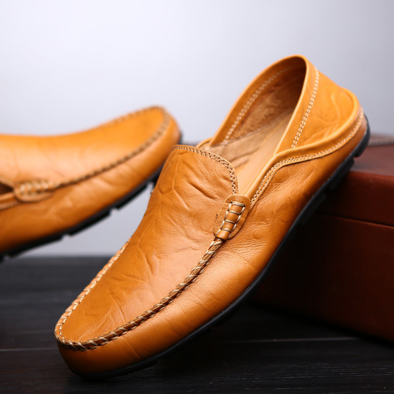 Men's Leather Loafers | Suede Comfort Slip-On | Brown
