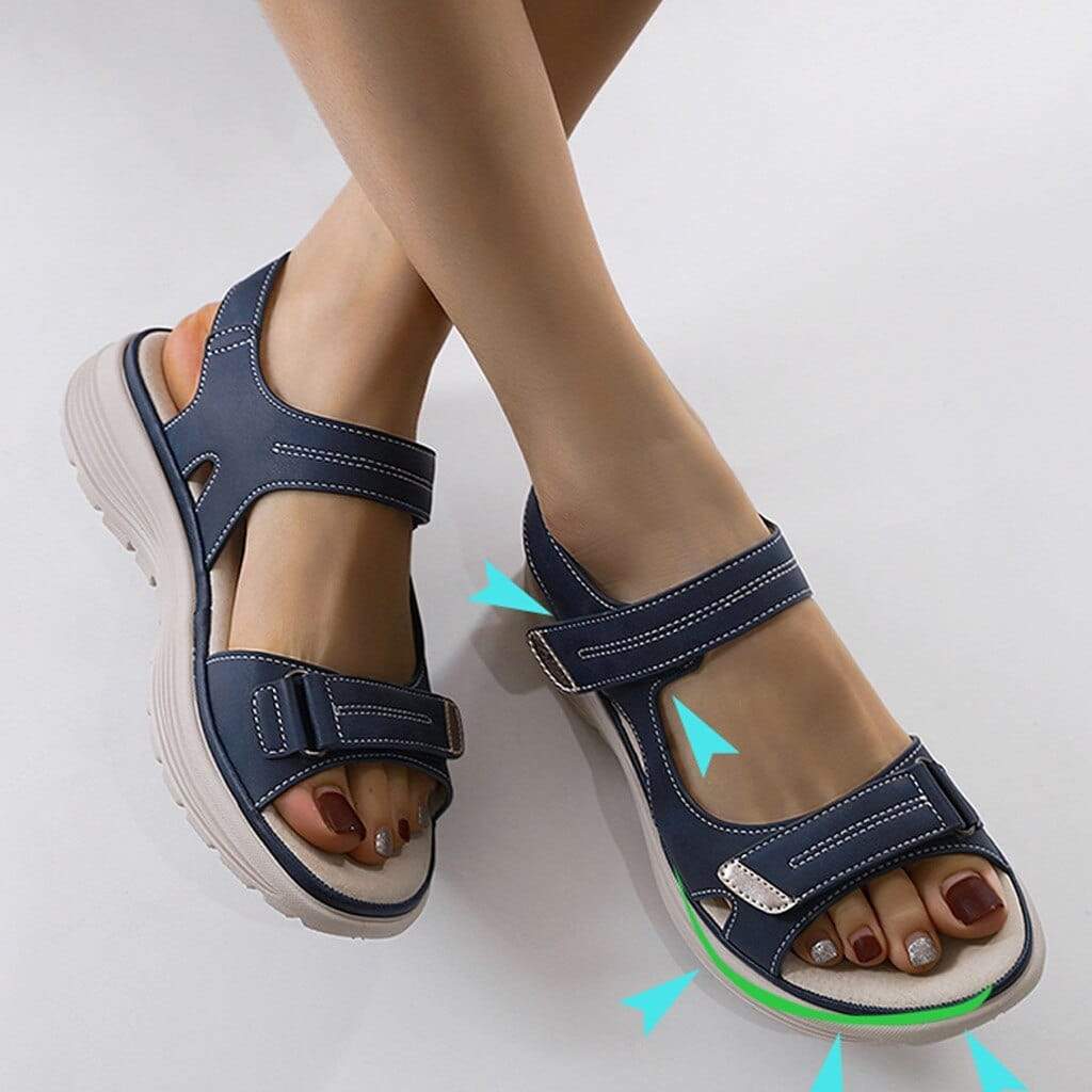 Women's Wide Fit Arch Support Sandals | Adjustable Straps, Cushioned Sole