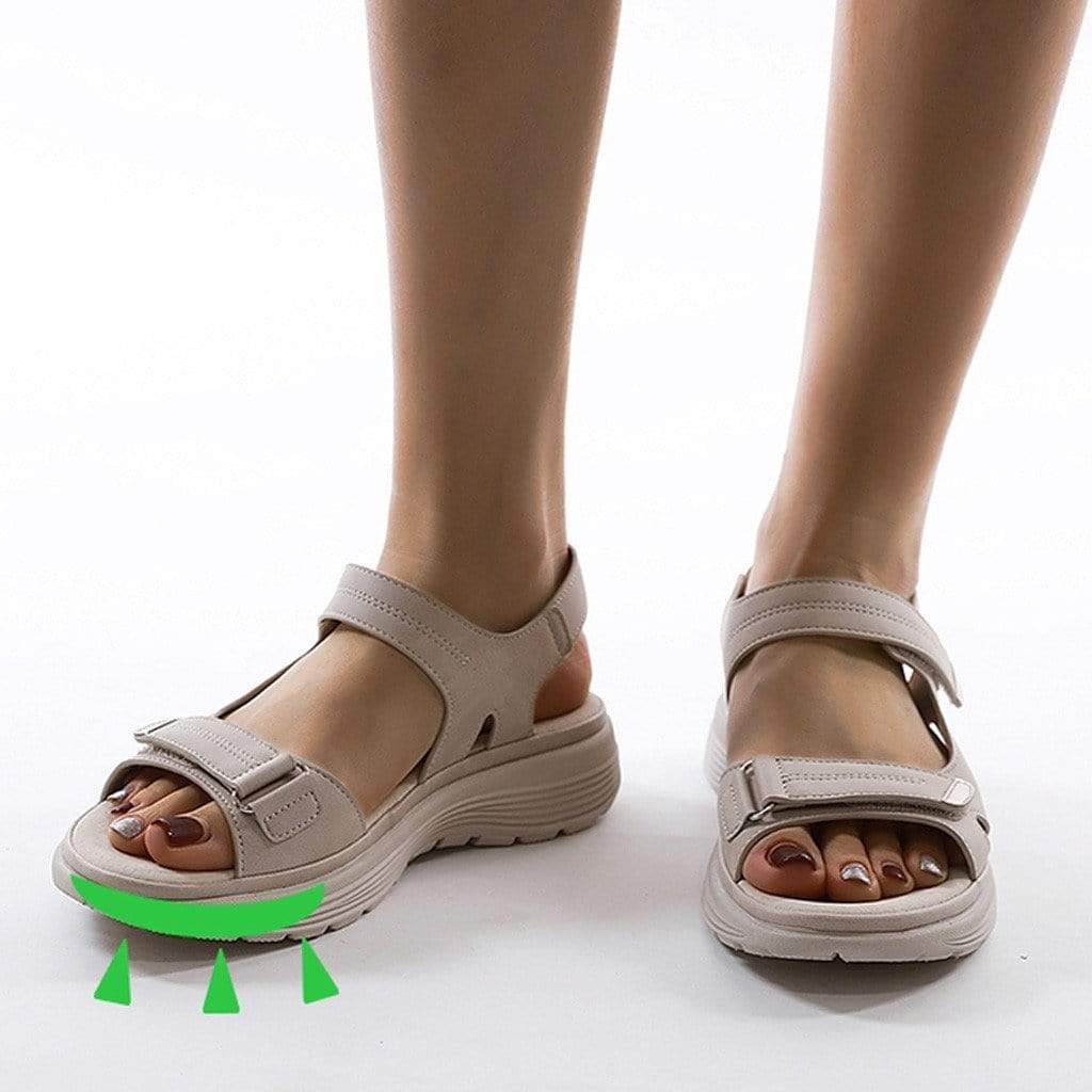 Women's Wide Fit Arch Support Sandals | Adjustable Straps, Cushioned Sole