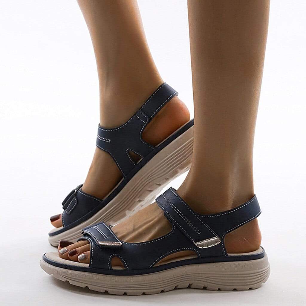 Women's Wide Fit Arch Support Sandals | Adjustable Straps, Cushioned Sole