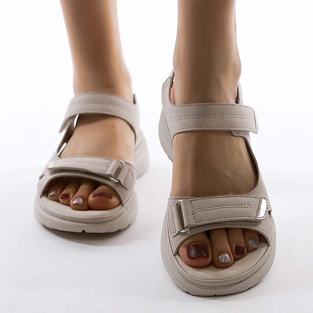 Women's Wide Fit Arch Support Sandals | Adjustable Straps, Cushioned Sole
