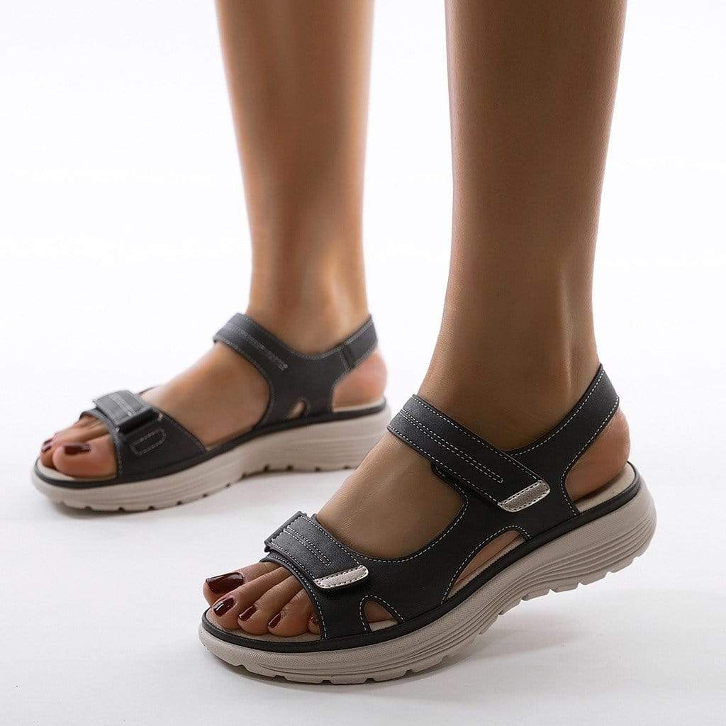 Women's Wide Fit Arch Support Sandals | Adjustable Straps, Cushioned Sole